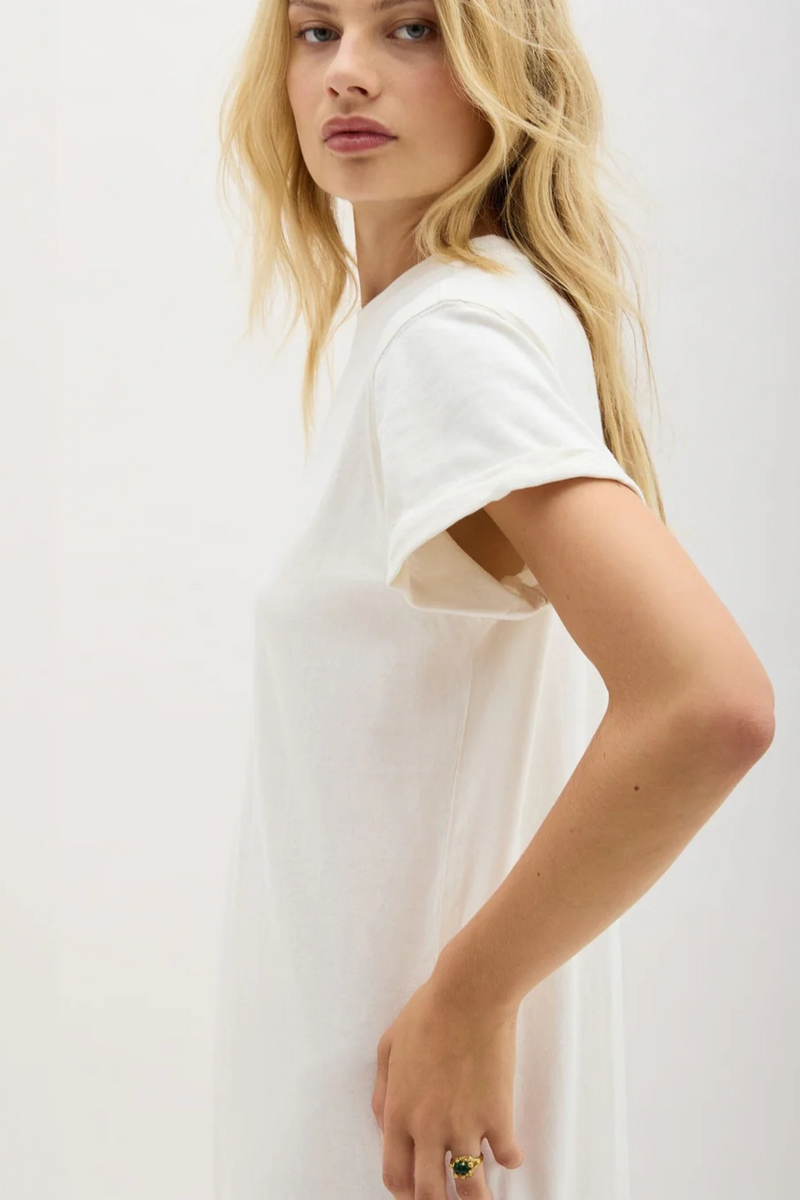Light Gray Relaxed Tee Dress tee dress