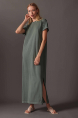 Dark Slate Gray Relaxed Tee Dress tee dress