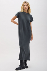 Dark Slate Gray Relaxed Tee Dress tee dress