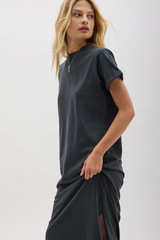 Dark Slate Gray Relaxed Tee Dress tee dress