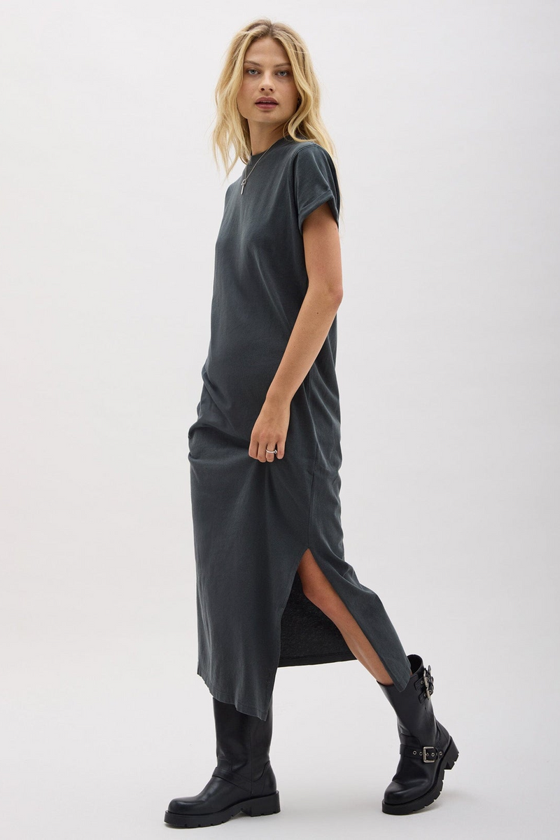 Light Gray Relaxed Tee Dress tee dress