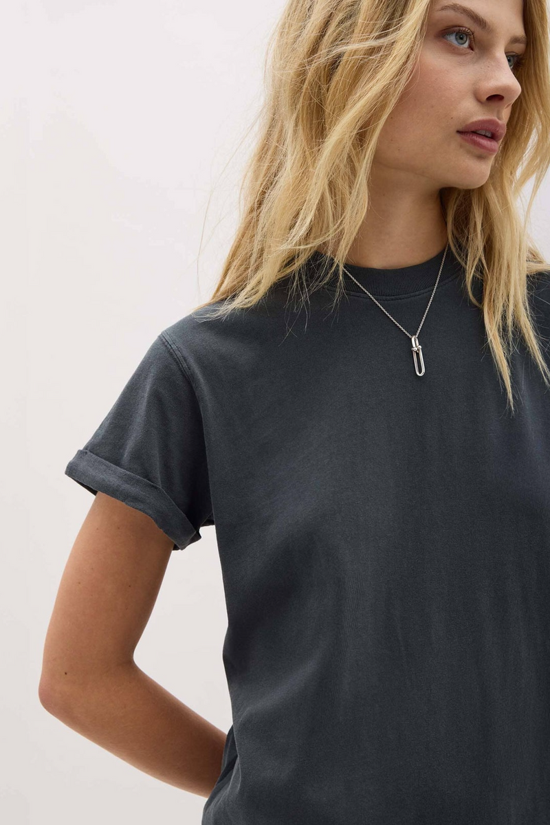 Dark Slate Gray Relaxed Tee Dress tee dress