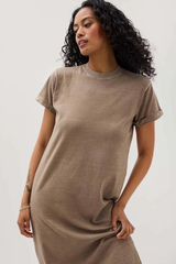 Light Gray Relaxed Tee Dress tee dress