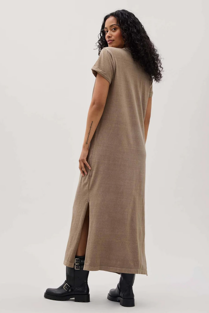 Light Gray Relaxed Tee Dress tee dress