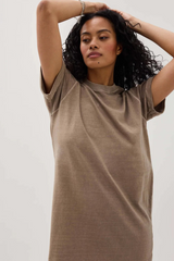 Dim Gray Relaxed Tee Dress tee dress