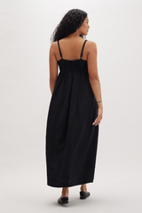 Black Linen Maxi Dress Maxi Dress