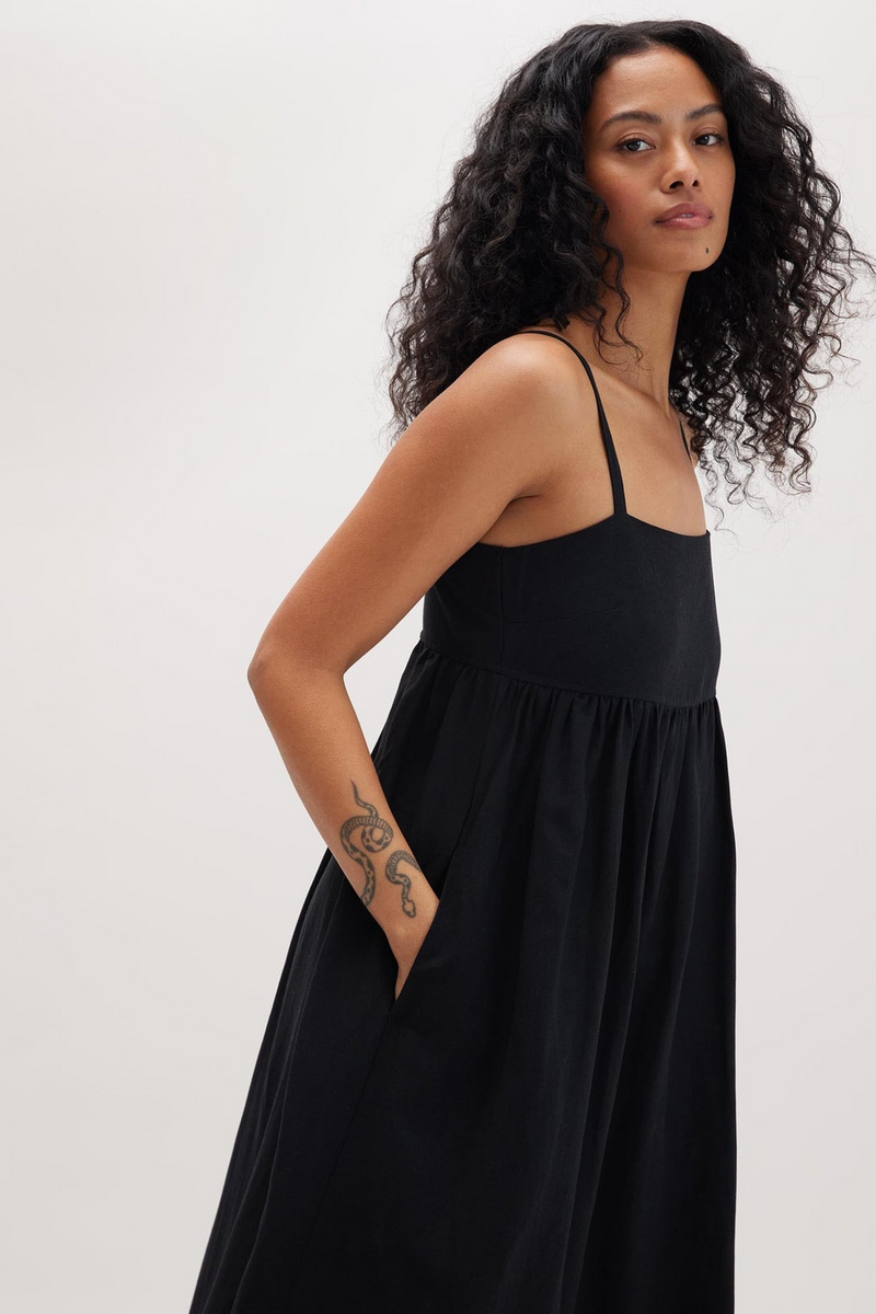 Light Gray Linen Maxi Dress Maxi Dress