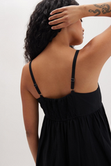 Black Linen Maxi Dress Maxi Dress