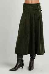 Gray Bonnie Skirt Midi Skirt