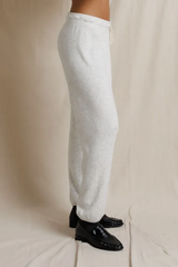 Gray Brynn Mohair Pull On Sweatpants Lounge Pants