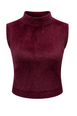 White Smoke Halia Fuzzy Vest Sweater Vest