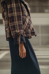 Black Autumn Reversible Plaid Jacket Jacket