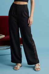 Sky Blue Annie Crochet Side Pant Pant
