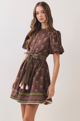 Light Gray The Charming Border Dress Mini Dress