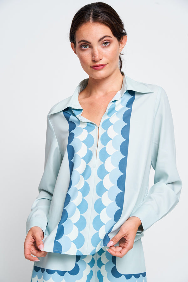 Light Gray Tiril Engineered Shirt Top