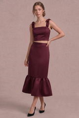 The Romantic Ruffle Hem Skirt Midi Skirt