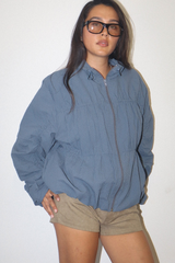 Lavender Check Yourself Ruched Puffer Jacket Jacket