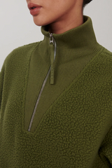 Dark Slate Gray Jaylin Half Zip Fleece Sweater