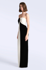 Black Lotta Gown in Black/Gardenia Formal Gown