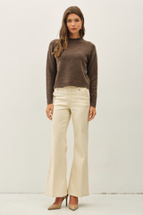 Light Gray Wool Cozy Cropped Sweater Sweater