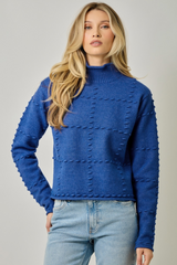 Gray Pretty Pom Pom Sweater Sweater