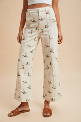 Tan Duck, Duck Wide Leg Denim Pant