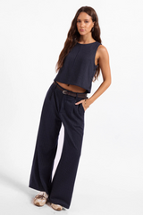 White Smoke Legacy Pants in Navy Ivory Pant