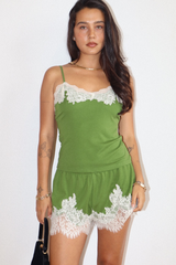 Lavender Lace Me Lovely Shorts Short