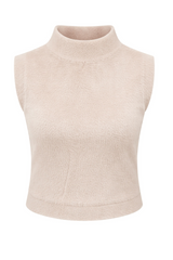Light Gray Halia Fuzzy Vest Sweater Vest
