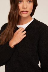 Black Drop Shoulder Sweater Sweater