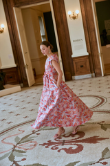Dark Gray Olive Gown Coral Garden Jacquard Maxi Dress