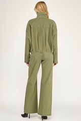 Dim Gray Blake Funnel Neck Bomber Jacket