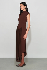 Light Gray Fancis Knit Combo Midi Dress Midi Dress