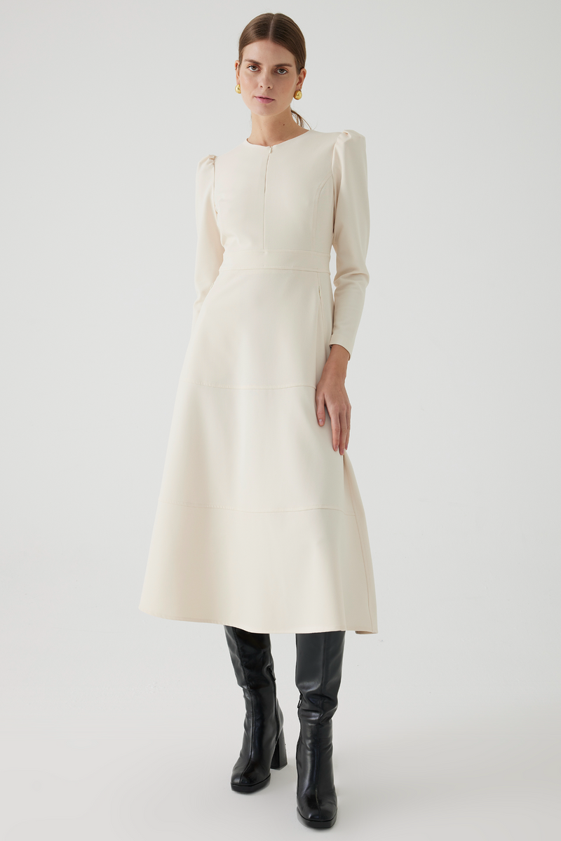 Light Gray Angela Dress Midi Dress