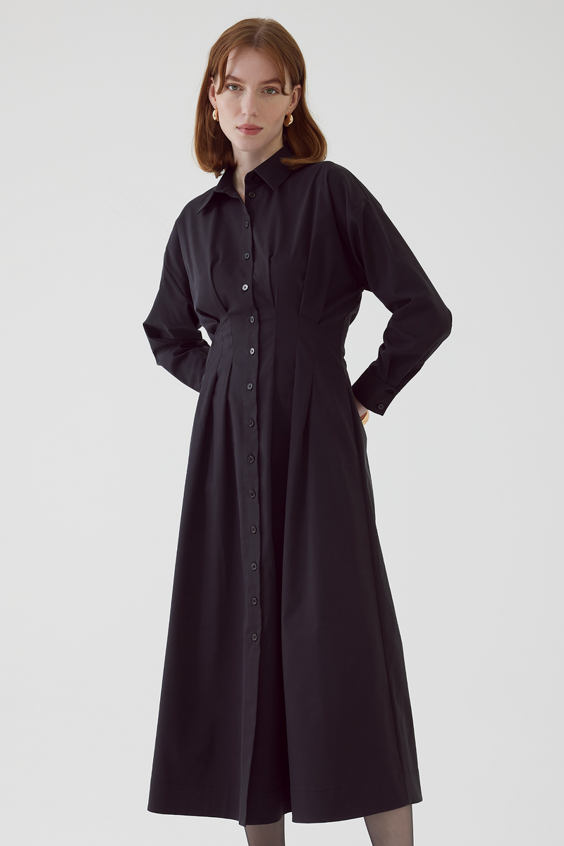 Black Billie Dress Midi Dress