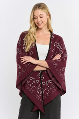 Lavender Bandana Baby Kimono Cardigan Cardigan
