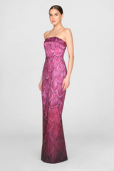 Lavender Cleo | Strapless Column Gown Formal Dress