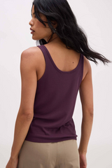 Dark Slate Gray Baby Rib Scoop Tank Tank