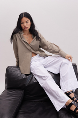 Dark Slate Gray Weekend Poplin Pant Pant