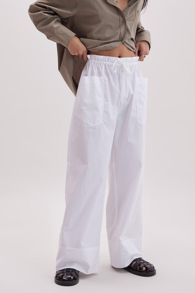 Light Gray Weekend Poplin Pant Pant