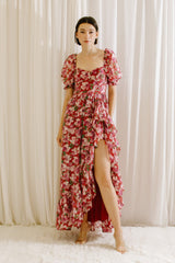 Gray Camille Floral Maxi Dress Maxi Dress