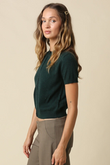 Gray Lydia Short Sleeve Cardigan Cardigan