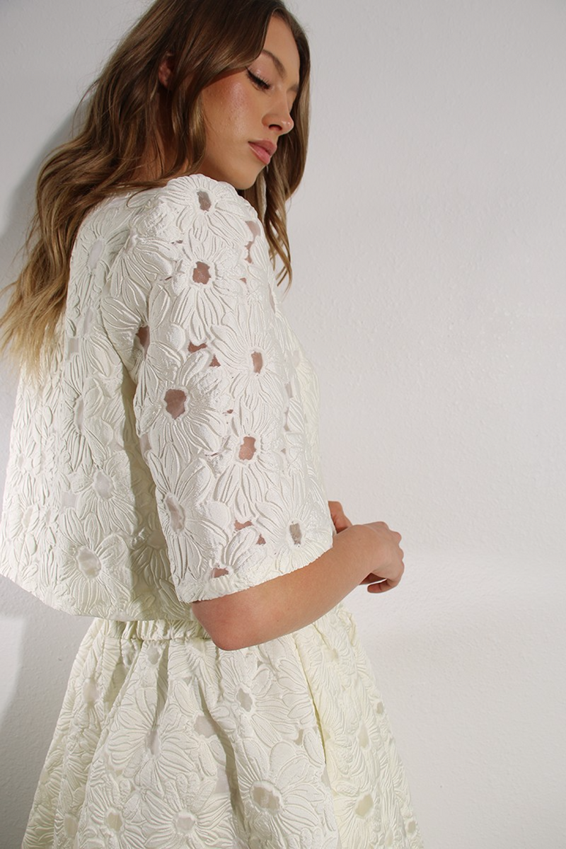 Gray Simple & Sweet Floral Maxi Skirt Outfit Sets