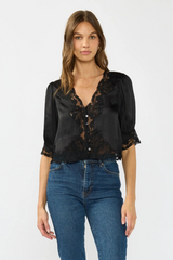 Lavender Danica Lace Top Top