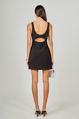 Light Gray Back Bow Sleeveless Mini Dress Mini Dress