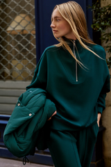 Black Hawley Half Zip Sweat Sweater