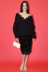Tomato Love Story Lace Sweater Sweater