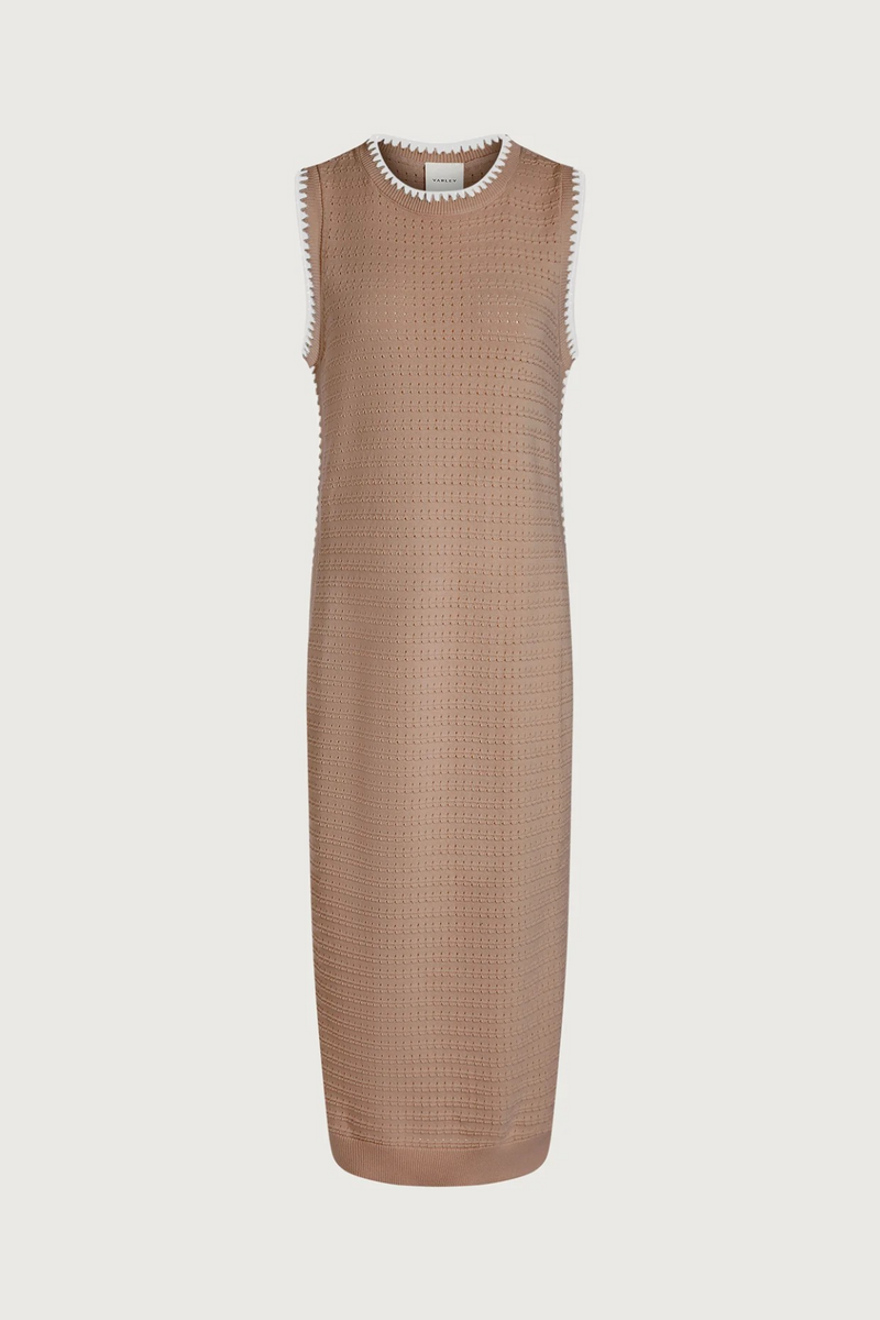 Beige Dwight Tank Knit Dress Midi Dress