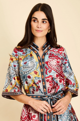 Bisque Aracati Mini Dress in Venetian Patchwork Mini Dress