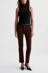 Lavender Mari Mid-Rise Slim Straight | Wood Brown Jeans